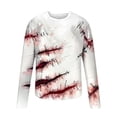 thumbnail image 4 of Raeneomay Long Sleeve Shirts for Men Halloween Men's Printed Long Sleeved Top Long Sleeved Round Neck Top, 4 of 5