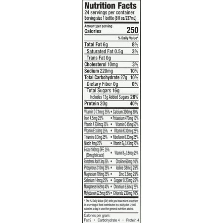 Equate High Protein Shake Nutrition Drink, Vanilla, 8 fl oz, 24 Count