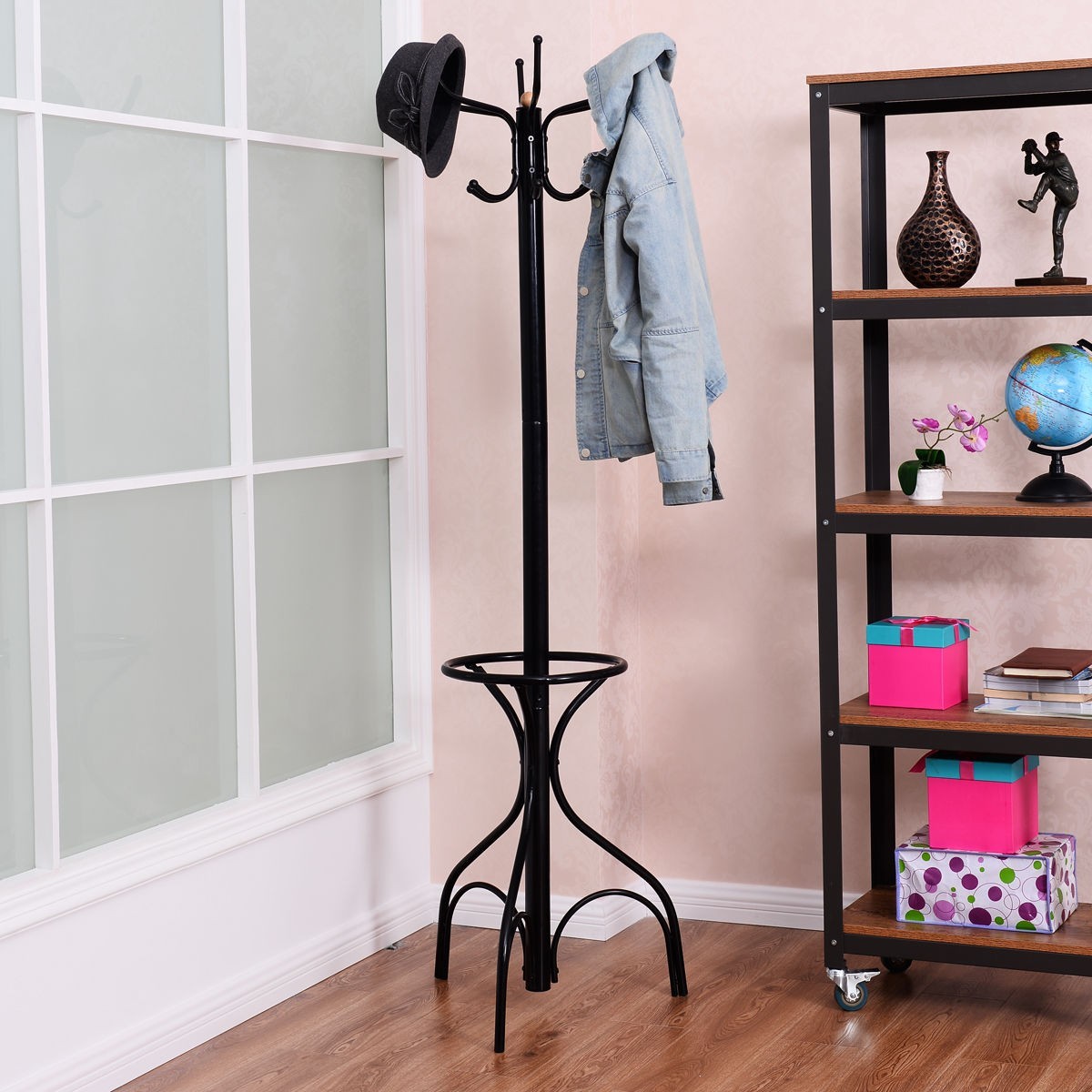 Vintage Metal Coat Hat Tree Stand Clothes Hanger Walmart Com Walmart Com