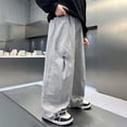 thumbnail image 2 of Afdoent Boys Baggy Jeans Wide Leg Casual Trousers Fashion Loose Fit Long Pants For Big Kids And Teenagers Comfortable Daily Wear Trendy Fashion Trousers 4-5 Years, 2 of 7