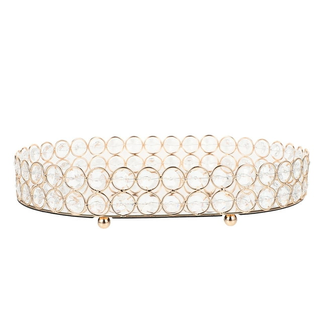 Weiweiguan 1 Pce Plateau de Rangement pour Bijoux Élégant Plateau de Service en Cristal