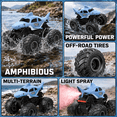 thumbnail image 2 of MOMOTER Monster Trucks Amphibious Shark RC Car, Remote Control Monster Truck Toys with Water Spray, 2 Batteries, All Terrain Toy for Kids, 2 of 8