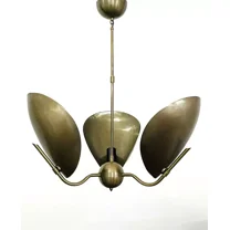3 Arm Light Chandelier Vintage Elegant Modern Solid Brass Curved Shaped for Home Decor