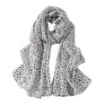 thumbnail image 2 of Luo Fashion Women’s Classic Leopard Print Chiffon Scarf Lightweight Sheer Shawl Wrap, 2 of 3