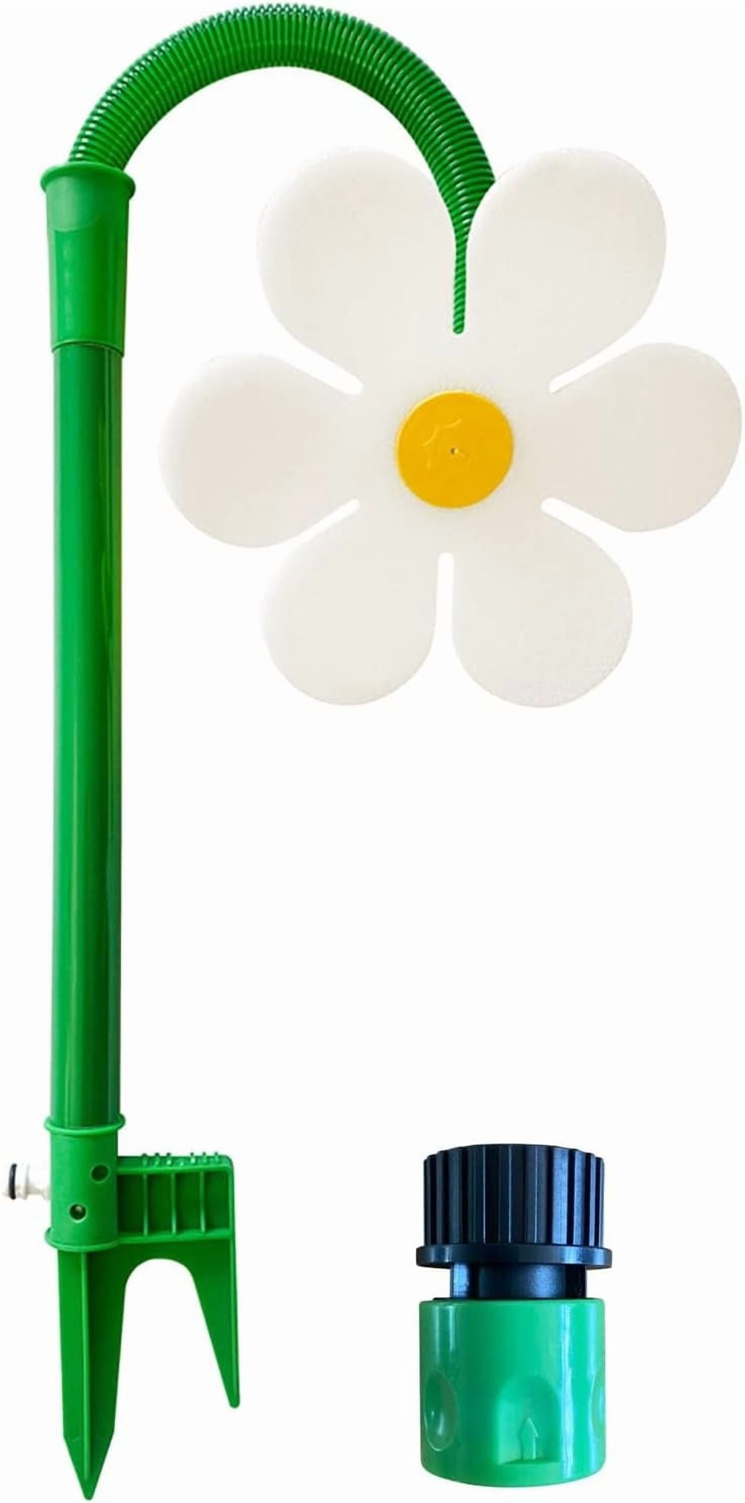 2026 Crazy Daisy Sprinkler - 360° Rotating Decorative Flower Water Sprinkler for Lawn & Garden, Dancing Moving Sprinklers for Yard Watering& Pets Playing, Colorful Lawn Irrigation Decor (White)