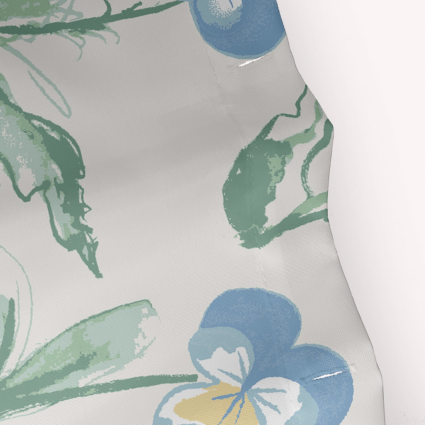 Simply Daisy 70" W x 73" L Bunch of Pansies Polyester Shower Curtain, Blue [1 Ct]