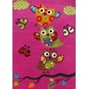 KC CUBS Boy and Girl Bedroom Modern Decor Area Rug and Carpet Collection For Kids and Children (3' 11" x 5' 3", Pink Owl and Butterfly)