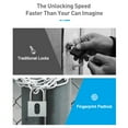 thumbnail image 3 of Amdohai Fingerprint Padlock BT Lock with APP & Fingerprint 2 Unlocking, 3 of 7