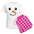 thumbnail image 5 of CafePress - FROSTY SNOWMAN FACE Women's Light Pajamas - Women's Short Sleeve Print T-Shirt and Pants Light Cotton Pajama Set, 5 of 7