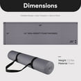 thumbnail image 4 of Fitvids 1/4-Inch High Density Thick Non Slip Workout Yoga Mat with Carry Strap, Grey, 4 of 11