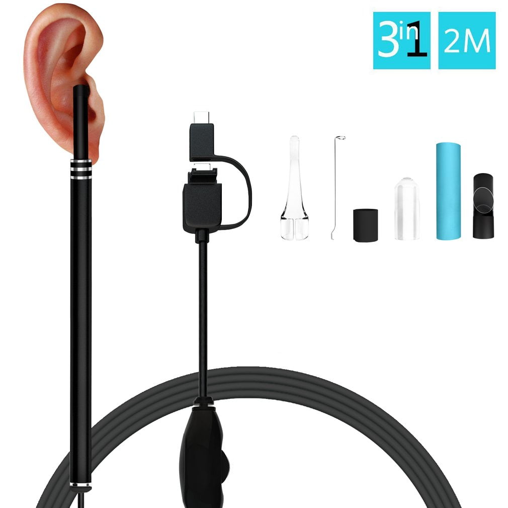Tablet YYS SPY Digital Wireless Otoscope Windows USB Ear Cleaner with WiFi Box for iPhone iPad Android Mac 720P WiFi Ear Scope Endoscope Ear Camera with Earwax Remover Tools with 6 LED Lights