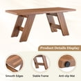 thumbnail image 6 of 71in Rectangular Dining Table, LEAGHOME 6-8 Seater Kitchen Table, Family Dinner Table for Dining Room, Multifunctional for Home Office & Conference Use, Walnut, 6 of 7