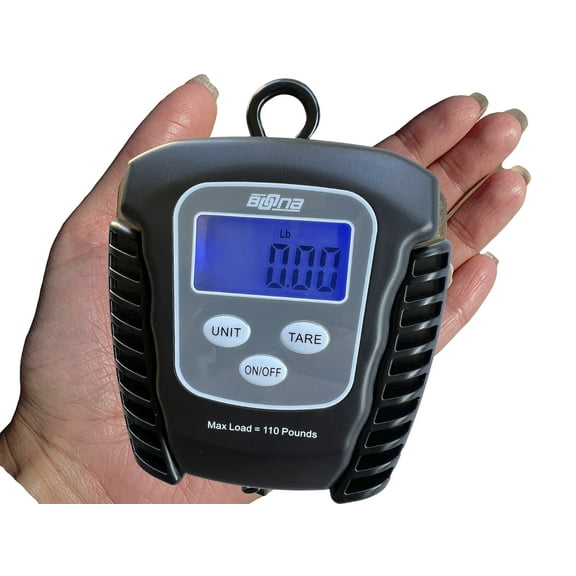 BOONAFIT Hanging Portable Digital Scale Multipurpose Fish | Luggage Weight, Black,1 Count