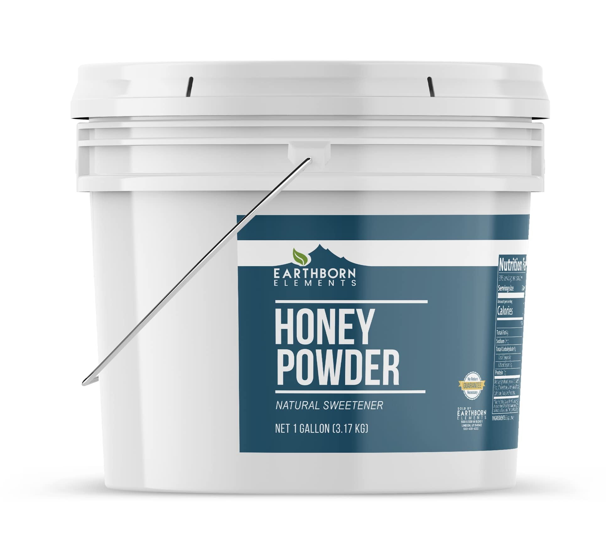 Earthborn Elements Honey Powder 1 Gallon Bucket, Natural Sweetener, Drinks & Baking