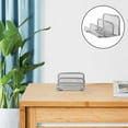 thumbnail image 5 of SHISUYAN Desktop File Sorter 3 Compartments Mesh Book Holder for Home Office, 5 of 7