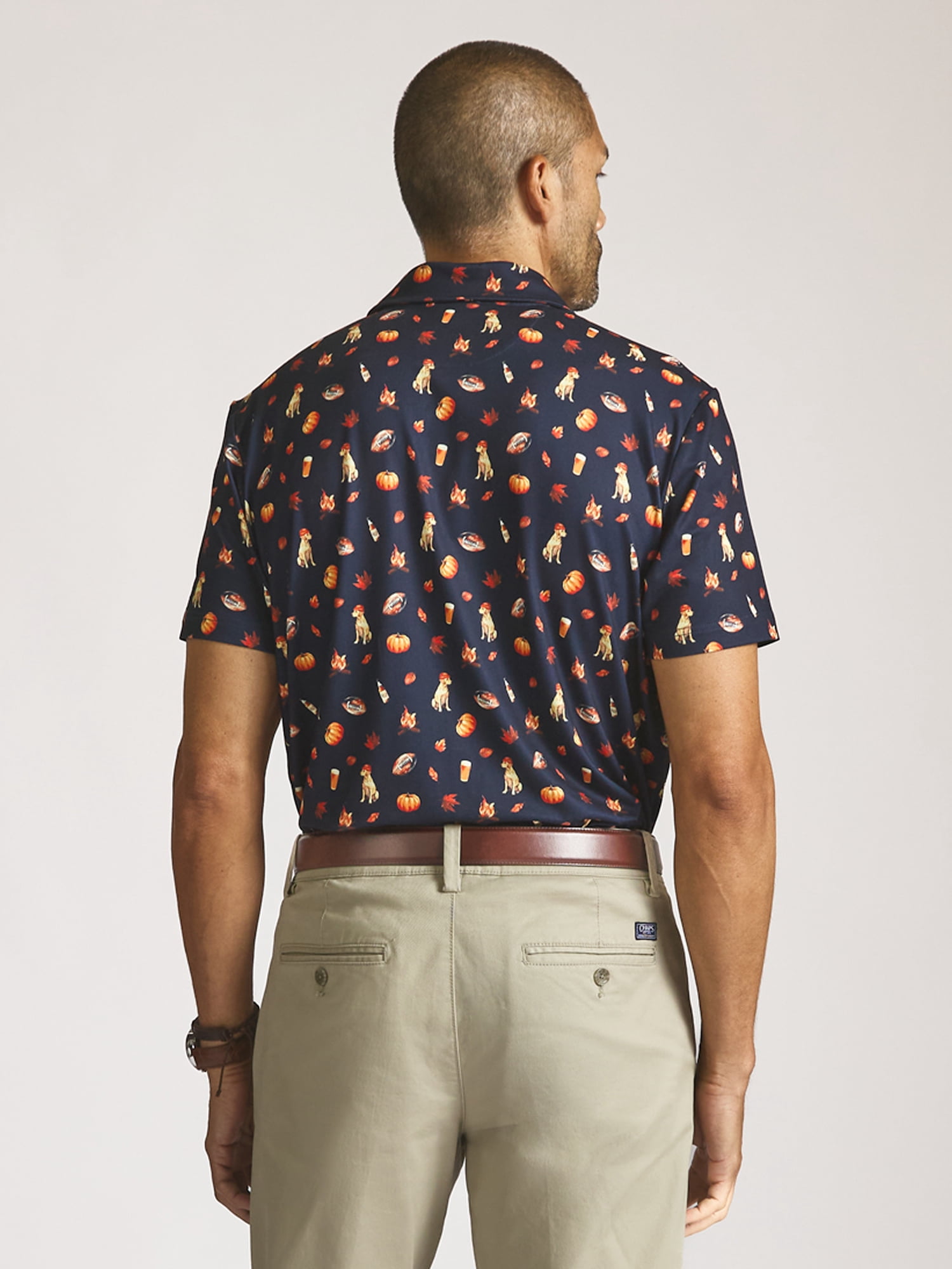 Chaps Men’s and Big Men’s Everyday Performance Printed Polo, Sizes S–2XL