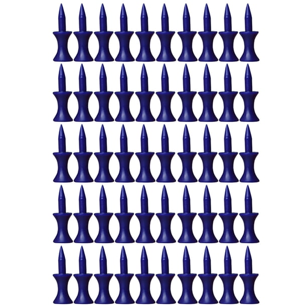 Golf TEE Púas Golf Plástico Limitadas Golf en Forma Tee Golf Soportes Golf Varios Tamaños 50 Piezas (37 Mm Azul)