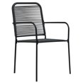 thumbnail image 4 of vidaXL 7 Piece Outdoor Dining Set Cotton Rope and Steel Black, 4 of 4