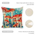 thumbnail image 4 of Dreamy mushroom Linen toss pillowcase Decoration pillowcase Gift preferred 28x28" Cushion cover 2 set Sofa pillowcase Sofa bedroom living room car, 4 of 8