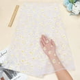 thumbnail image 4 of 4 yardas de tela de tul con estampado de margaritas, cinta de encaje floral blanca para vestidos de novia, faldas, costura DIY y decoraciones para manualidades., 4 of 9