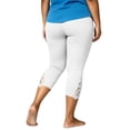 thumbnail image 5 of Ghalytn Plus Size Capri Leggings Women L-5XL, Elastic Waist Cropped Pants with Lace Hem, 5 of 6