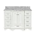 thumbnail image 7 of Nantucket 48" Bathroom Vanity with White Cabinet and Carrara Marble Top, 7 of 7