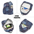 thumbnail image 5 of FORMRS Mini Backpack Purse for Women Quilted Travel Daypack Casual Shoulder Bag, Blue Fireworks Pattern, 5 of 7
