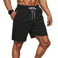 thumbnail image 5 of OHGOD Men Cargo Shorts with Pockets - Man Cargo Shorts - Relaxed Fit Cargo Shorts for Men - Men's American Casual Beach Sports 5 Minute Pants Fitness Jogging Quick Dry Stretch Shorts - Black - L, 5 of 9