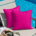 thumbnail image 5 of Rose Pink Pillow Covers 16x16 Inch, Farmhouse Solid Pink Color Modern Art Linen Pillowcase with Invisible Zipper, Decorative Throw Pillow Covers Cushion Case for Couch Sofa Bed Living Room, 5 of 9