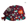 thumbnail image 1 of Gorros quirúrgicos con estampado navideño, gorro de enfermera ajustable, pasamontañas absorbente del sudor, gorro de Baotou neutro, gorro de médico de moda para Navidad, 1 of 4