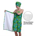 thumbnail image 5 of Colevkie 2 Pcs Women's Bath SKirt &Shower Cap Set,Quick Drying Absorbent Portable,for Bathroom Spa Travel Sauna,Prined Leaf Pattern, 5 of 7