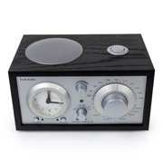 Tivoli Audio Model Three AM/FM Bluetooth Clock Radio with USB Charging Ports (Black Ash/Silver)