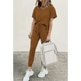 thumbnail image 5 of PRETTYGARDEN Women's Two Piece Lounge Sets Spring Summer Jogger Pants Vacation Outfits Travel Airplane Matching Clothes, 5 of 8