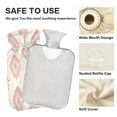 thumbnail image 4 of 2L Hot Water Bottle with Soft Velvet Cover PVC Hot Water Bag for Pain Relief Long-Lasting Warmth Cream Vintage Pattern, 4 of 8