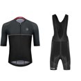 thumbnail image 1 of WILLBEST Conjunto de Ropa Deportiva de Ciclismo de Verano para Hombre y Mujer, de Lana Cálida y Pantalones Cortos con Tirantes, de Manga Media., 1 of 2