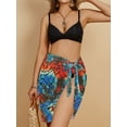 thumbnail image 2 of Bsubseach Fashion Women Sarong Swimsuit Coverups Short Bikini Wraps Sheer Pareo Beach Bathing Suit Cover Up Summer Outfits, 2 of 6