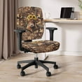 thumbnail image 3 of SCRAWLGOD 2 PCS Soft Computer Office Chair Cover Elastic Easy to Install Computer Desk Chair Seat Covers Washable Universal High Back Chair Covers, Camo Hunting Forest Highland Cow Sunflowers, 3 of 7