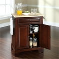 thumbnail image 3 of Pemberly Row Natural Wood Top Portable Kitchen Island in Mahogany, 3 of 7