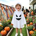 thumbnail image 5 of RUINIXCW Kids Toddler Baby Boy Girl Halloween Ghost Costume Kids Ghostface Print Cloak Hooded Cape Poncho Halloween Cosplay Party Outfit, 5 of 10