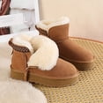 thumbnail image 3 of Botas Cortas Plataforma Botines Tobillo Invierno Forro Piel Sintética para Mujer Cálido Interiores Y Exteriores, 3 of 9
