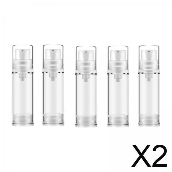 2x5x Botellas De Cosméticos Portátiles Sin Aire Con Bomba Para Aceite Capilar, Gel Desinfectante De Manos Líquido, 5 Ml 2 piezas