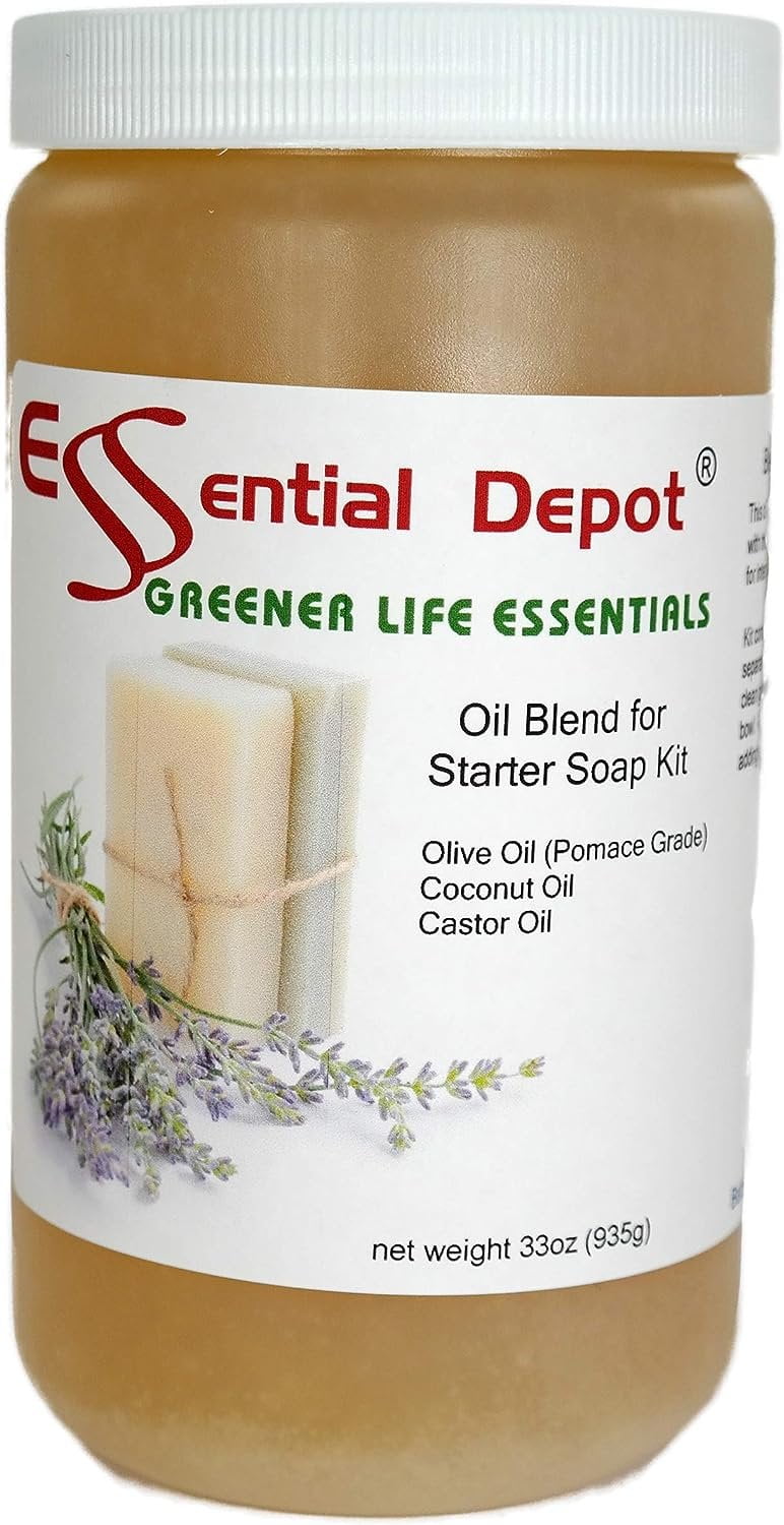 R.E.D. Soap Making Starter Soap Kit - includes pre-measured ingredients to make a loaf of soap and a R.E.D. Natural Silicone Mold