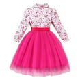 thumbnail image 5 of Zshosam Long Sleeve Girl Dress Baby Girls Dress Kids Long Sleeve Casual T-Shirt Dress Size 6T 7T,(Hot Pink 6-7 Years), 5 of 7