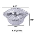 thumbnail image 3 of JetFoil Disposable Aluminum Pot with Lid Complete Set Good to use on Stove-Excellent for Small Kitchens, Truckers, Camping, RVs &Take-out (Small: Qty-3), 3 of 9