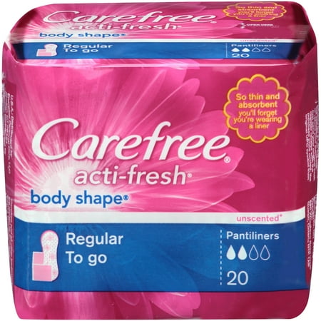 Carefree Wrapped Unscented Panty Liners To Go - 20ct