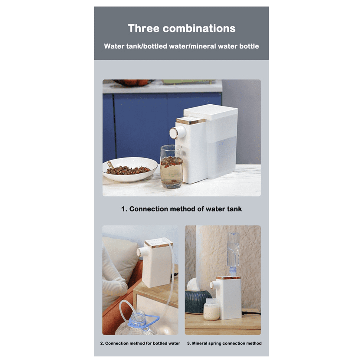 Instant Hot Water Dispenser Small Desktop Direct Drinking Machine Desktop Fast Hot Water Dispenser US Plug