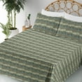 thumbnail image 3 of Ambesonne Jungle Fitted & Flat Sheet with Shams 4 Pcs Set, Tropical Atmosphere Forest, Full, Sage Green Slate Blue, 3 of 5
