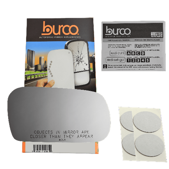 Burco Side View Mirror Replacement Glass - Clear Glass - 3196