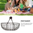 thumbnail image 5 of WEAVILUX Premium Iron and Wood Storage Basket for Bread and Fruit - Black, 5 of 6