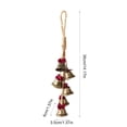 thumbnail image 3 of Christmas Jingle Bells Hanging Garland with Vintage Metal Bells & Rope Bows for Tree Door Wall Farmhouse Decor, 3 of 6